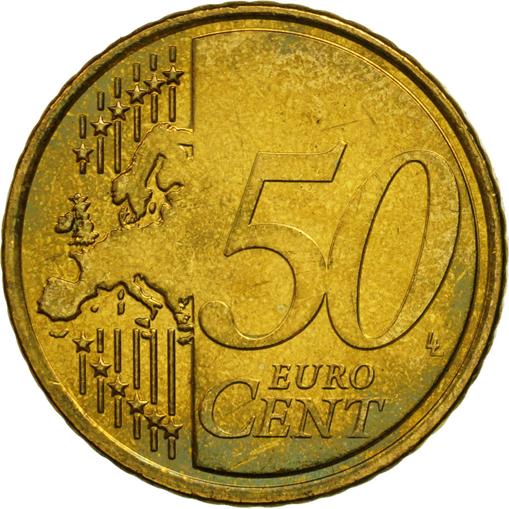 Griechenland, 50 Euro Cent, 2007, UNZ, Messing, KM:213