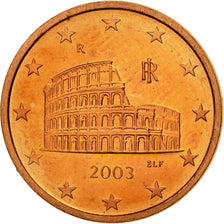 Italy, 5 Euro Cent, 2003, MS(63), Copper Plated Steel, KM:212