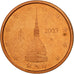 Italy, 2 Euro Cent, 2003, MS(63), Copper Plated Steel, KM:211