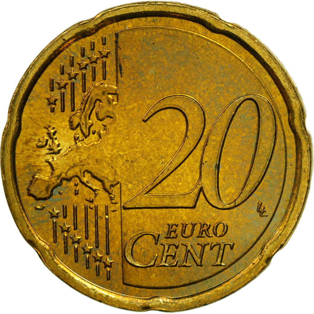 Luxembourg, 20 Euro Cent, 2009, SPL, Laiton, KM:90