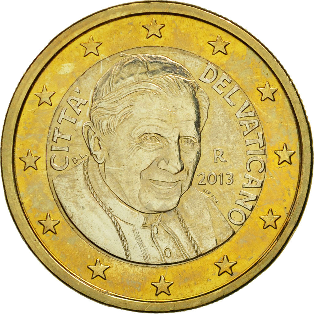 VATICAN CITY, Euro, 2013, MS(63), Bi-Metallic, KM:388