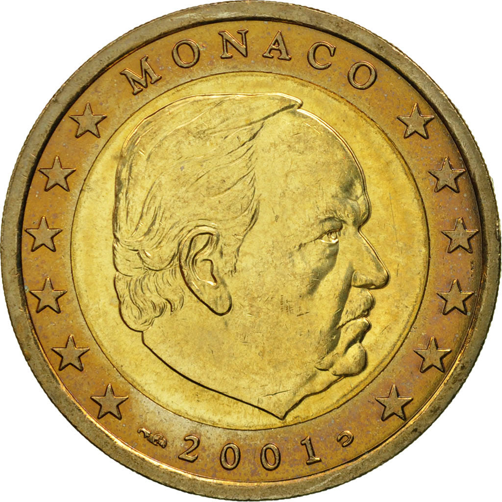Monaco, 2 Euro, 2001, MS(63), Bi-Metallic, KM:174