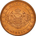 Monaco, 5 Euro Cent, 2001, MS(63), Copper Plated Steel, KM:169
