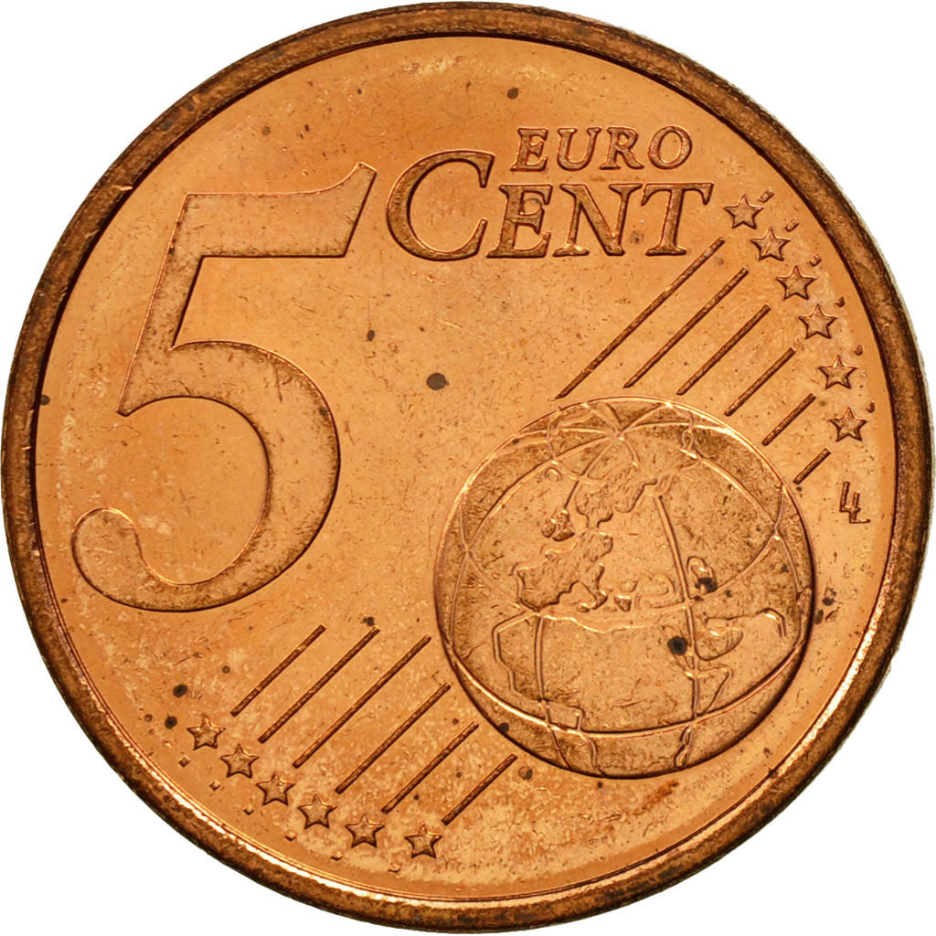 Monaco, 5 Euro Cent, 2001, MS(63), Copper Plated Steel, KM:169