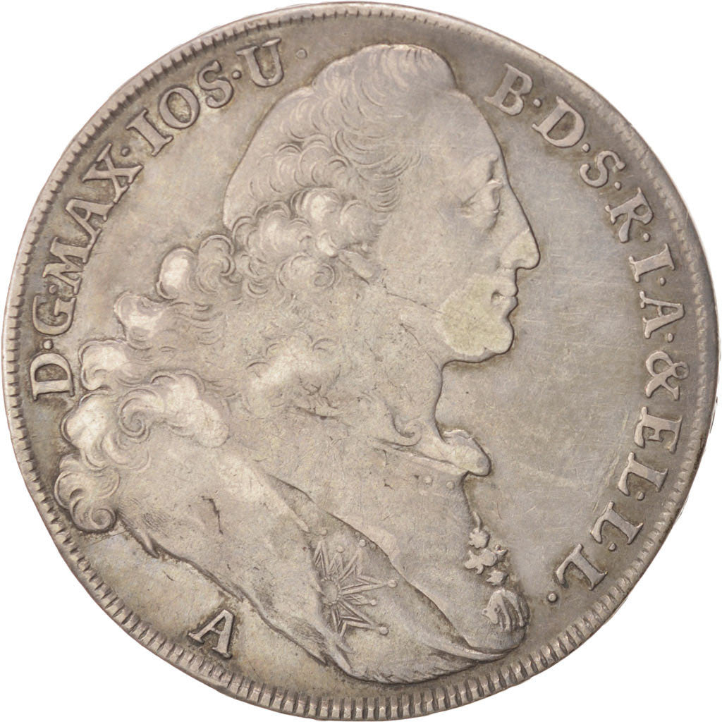 Moneda, Estados alemanes, BAVARIA, Maximilian III, Josef, Thaler, 1772, Amberg