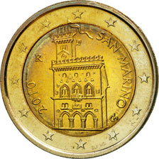 San Marino, 2 Euro, 2010, SC, Bimetálico, KM:486