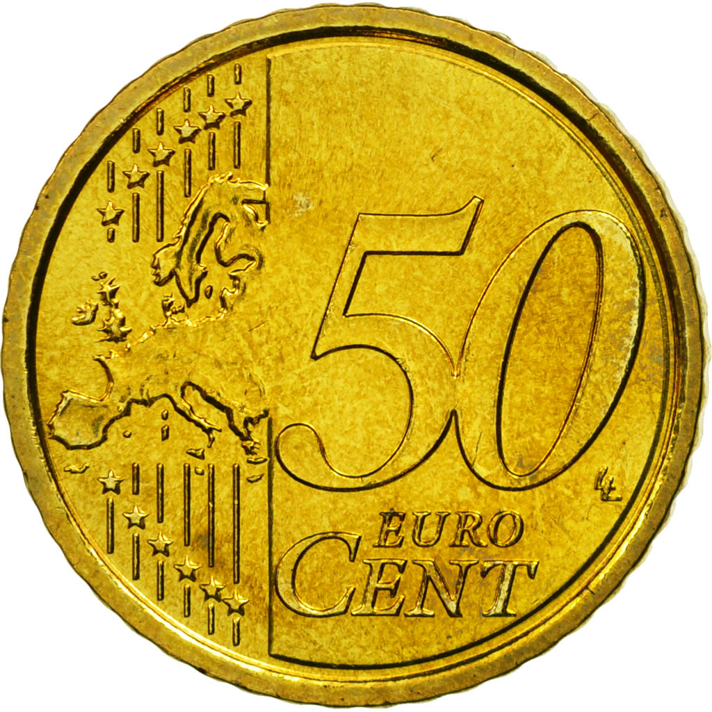 San Marino, 50 Euro Cent, 2008, MS(63), Brass, KM:484