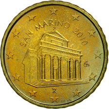 San Marino, 10 Euro Cent, 2010, MS(63), Brass, KM:482