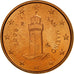 San Marino, Euro Cent, 2006, SC, Cobre chapado en acero, KM:440