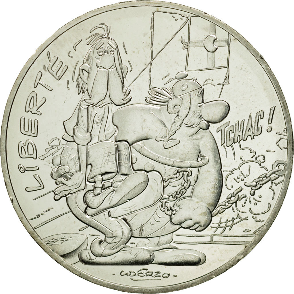 Coin, France, 10 Euro, Liberté Obélix chez les Bretons, 2015, MS(63), Silver