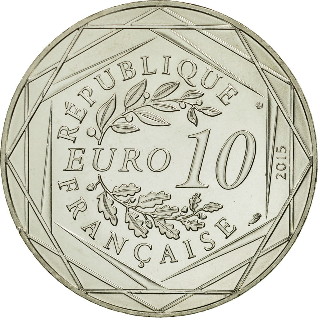 Coin, France, 10 Euro, Liberté Obélix chez les Bretons, 2015, MS(63), Silver