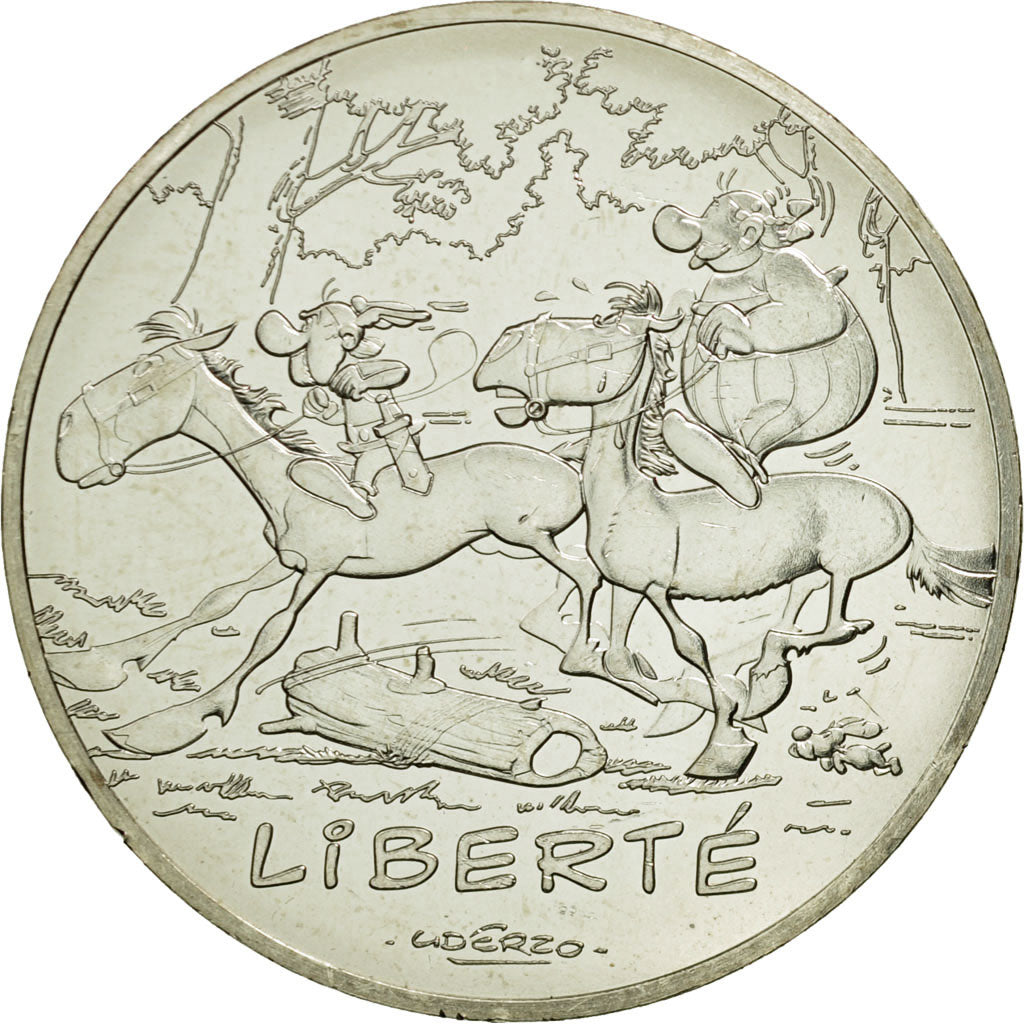 Coin, France, 10 Euro, Liberté, Astérix Obélix à cheval, 2015, MS(63)