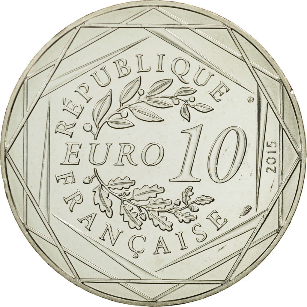 Coin, France, 10 Euro, Liberté, Astérix Obélix à cheval, 2015, MS(63)