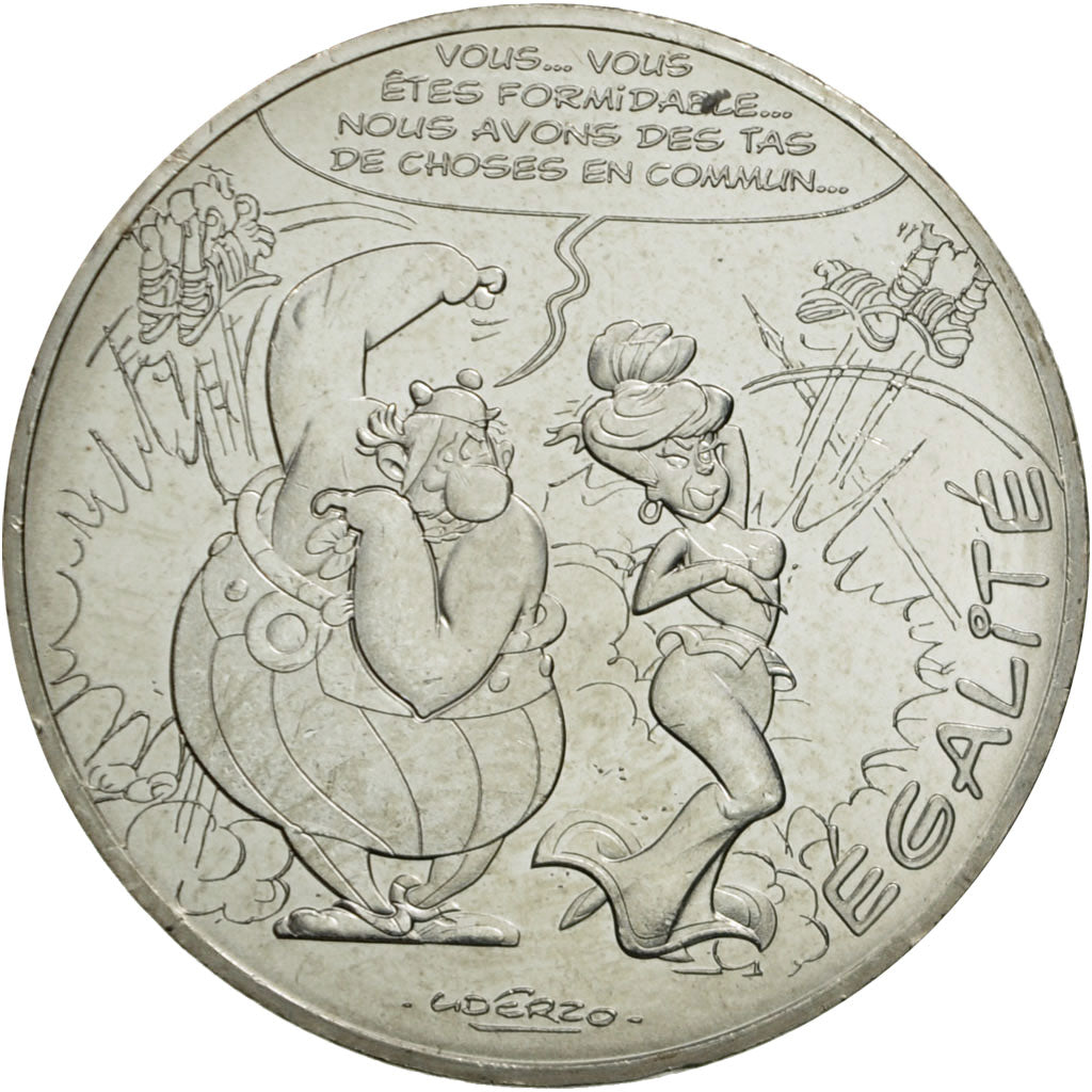 Monnaie, France, 10 Euro, Egalité, Obélix, Mme Agecanonix, 2015, SPL, Argent