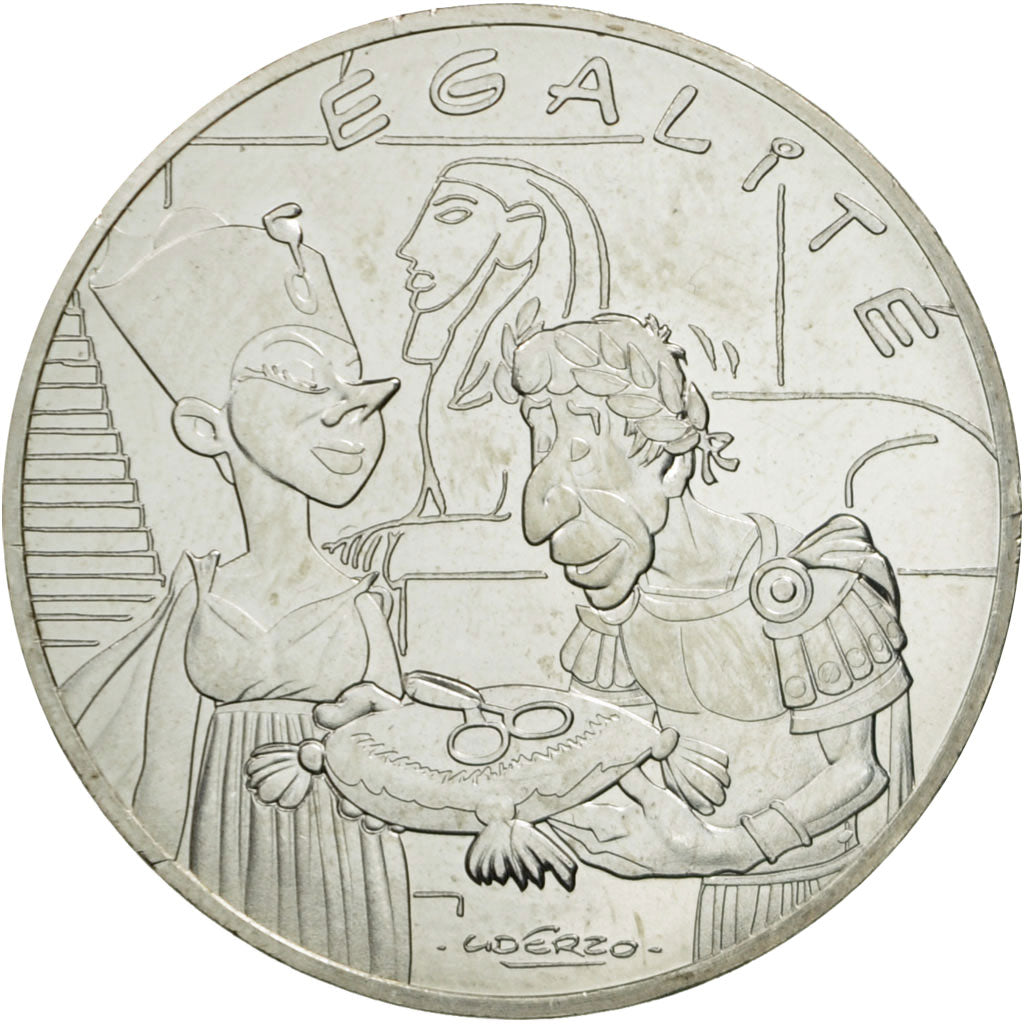 Coin, France, 10 Euro, Egalité, Cléopatre, César, 2015, MS(63), Silver