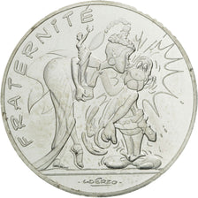 France, 10 Euro, Fraternité, Astérix, 2015, MS(63), Silver