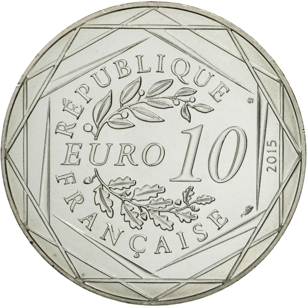 Coin, France, 10 Euro, Fraternité, Idéfix, 2015, MS(63), Silver