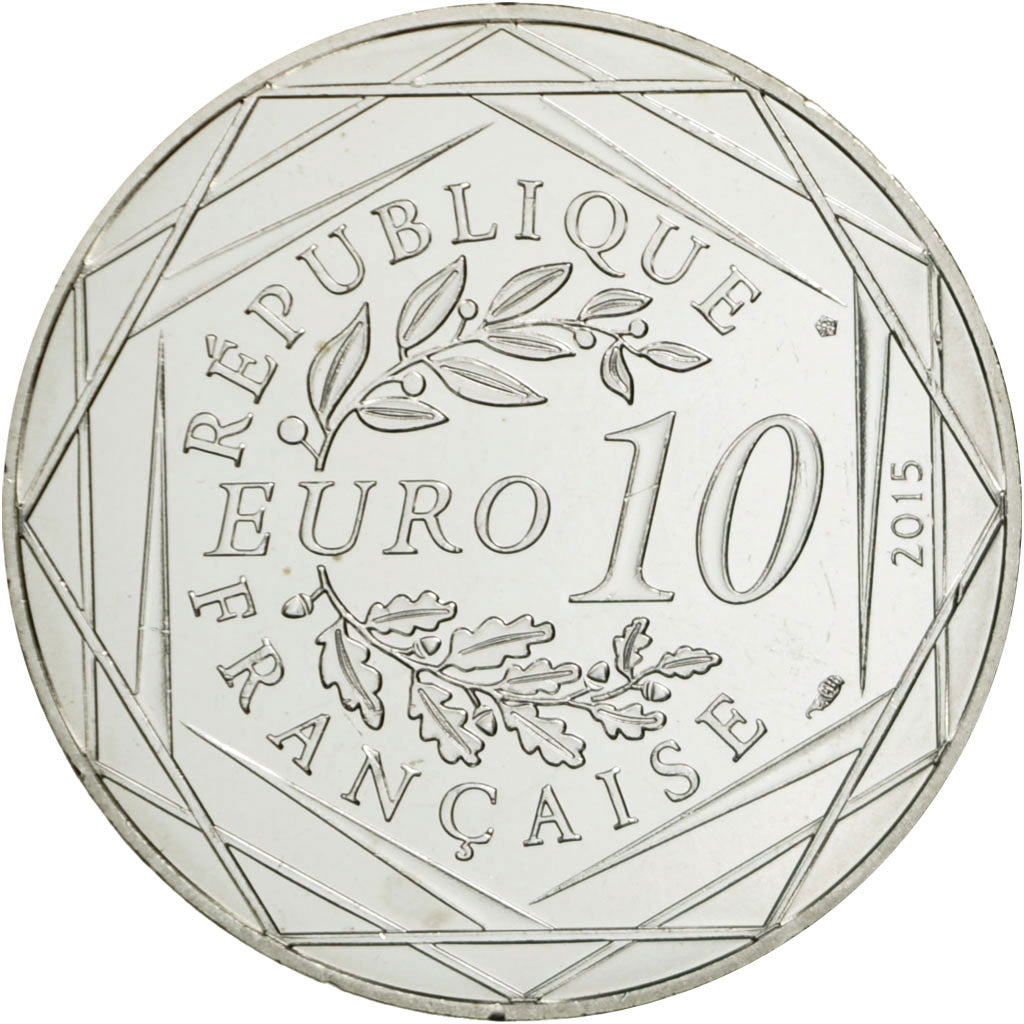 Coin, France, 10 Euro, Fraternité Astérix, 2015, MS(63), Silver
