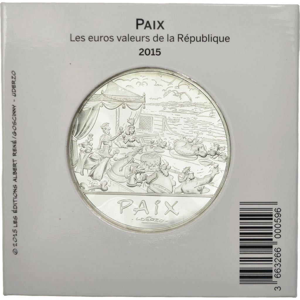 Coin, France, 50 Euro, Astérix, Paix, 2015, MS(65-70), Silver