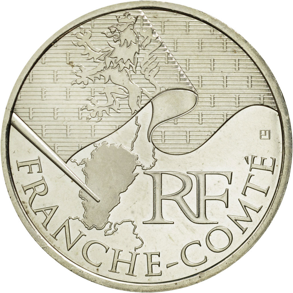 Coin, France, 10 Euro, Franche-Comté, 2010, MS(63), Silver, KM:1653