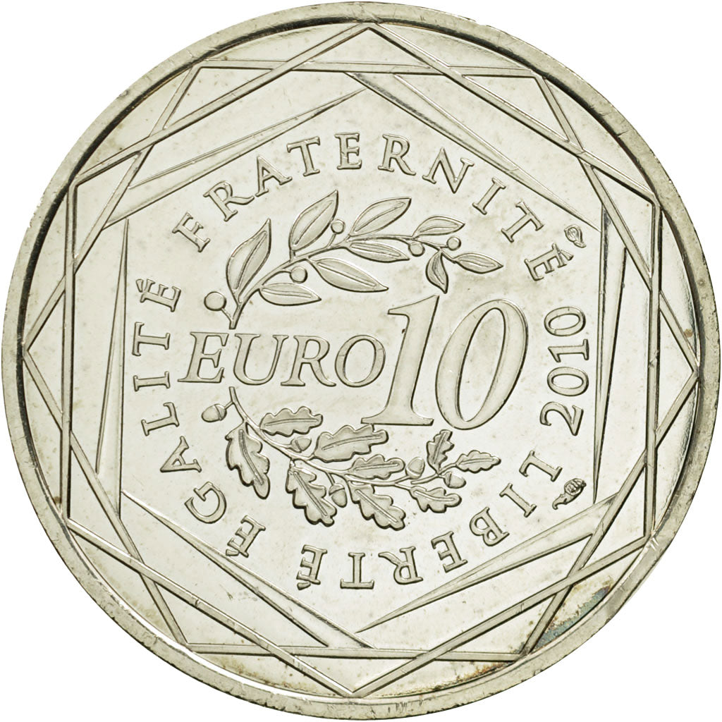 Coin, France, 10 Euro, Franche-Comté, 2010, MS(63), Silver, KM:1653