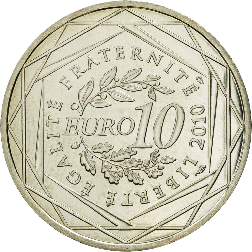 Coin, France, 10 Euro, Auvergne, 2010, MS(63), Silver, KM:1646