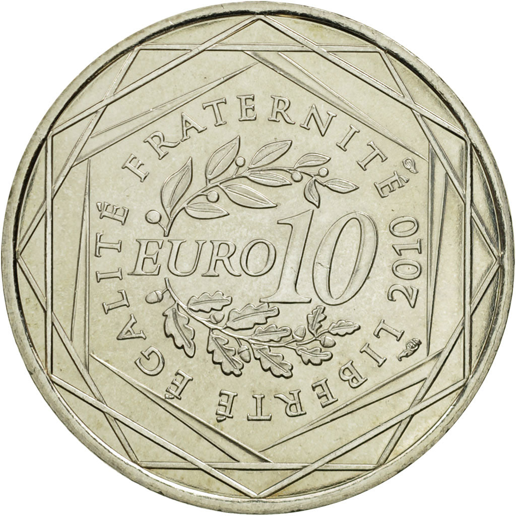 Coin, France, 10 Euro, Aquitaine, 2010, MS(63), Silver, KM:1645