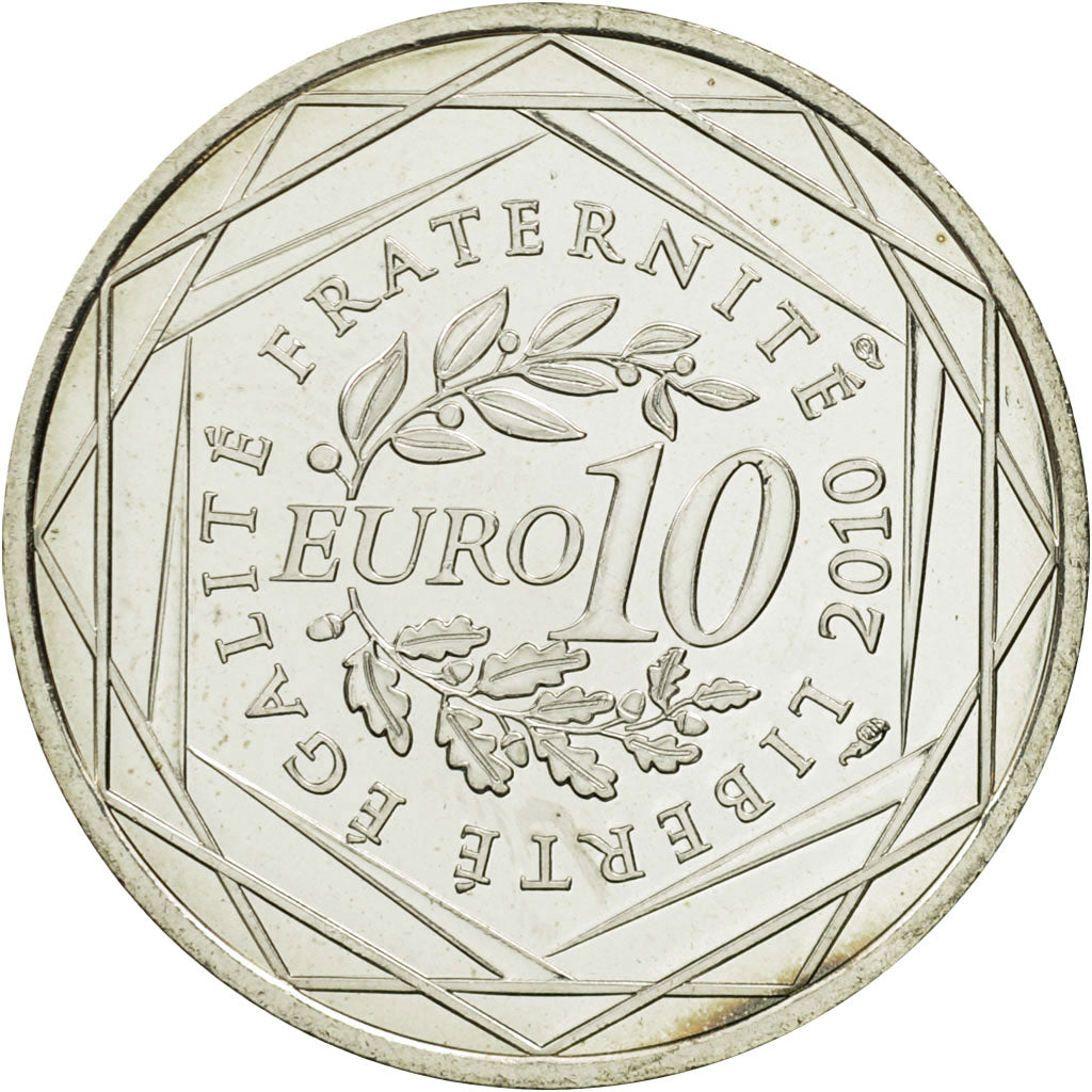 Coin, France, 10 Euro, Guyane, 2010, MS(63), Silver, KM:1654