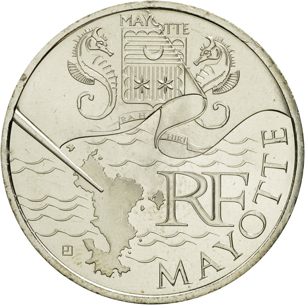 Coin, France, 10 Euro, Mayotte, 2010, MS(63), Silver