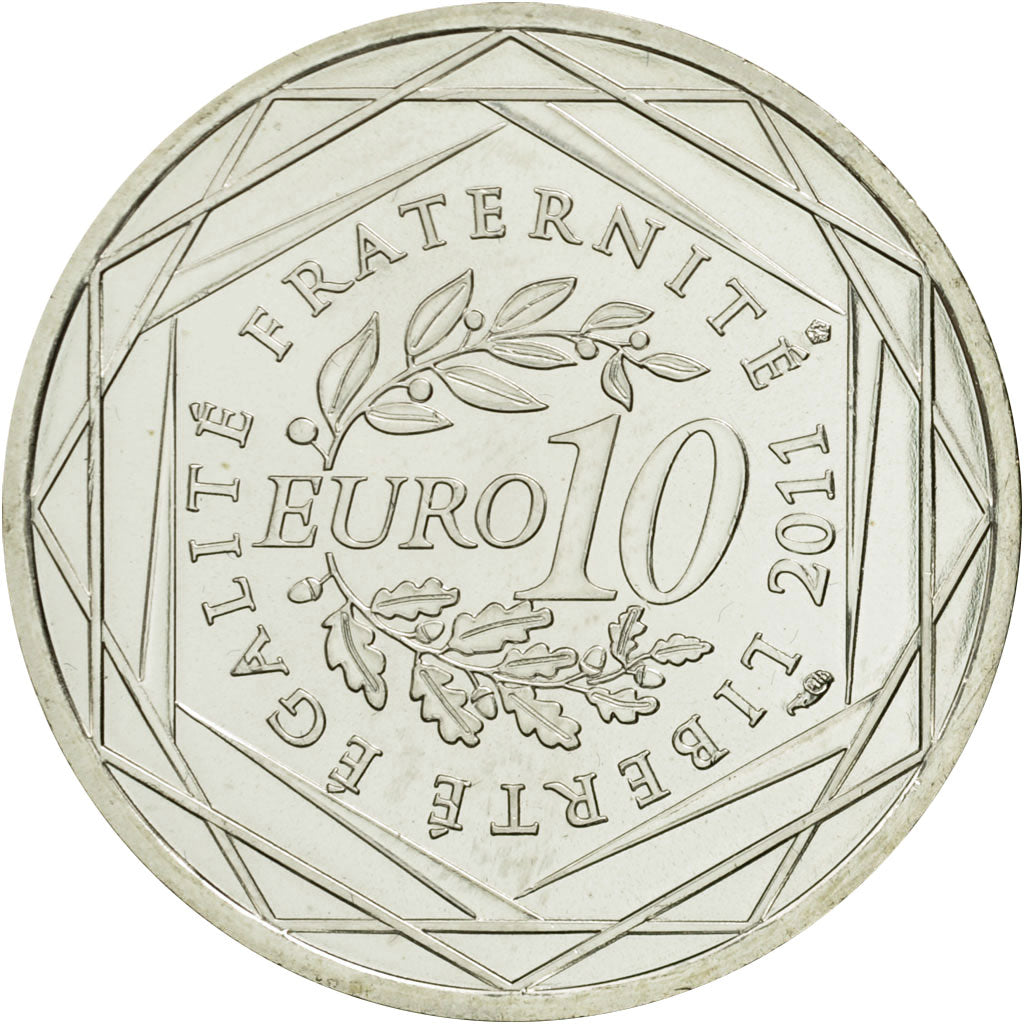 Coin, France, 10 Euro, Haute Normandie, 2011, MS(63), Silver, KM:1738