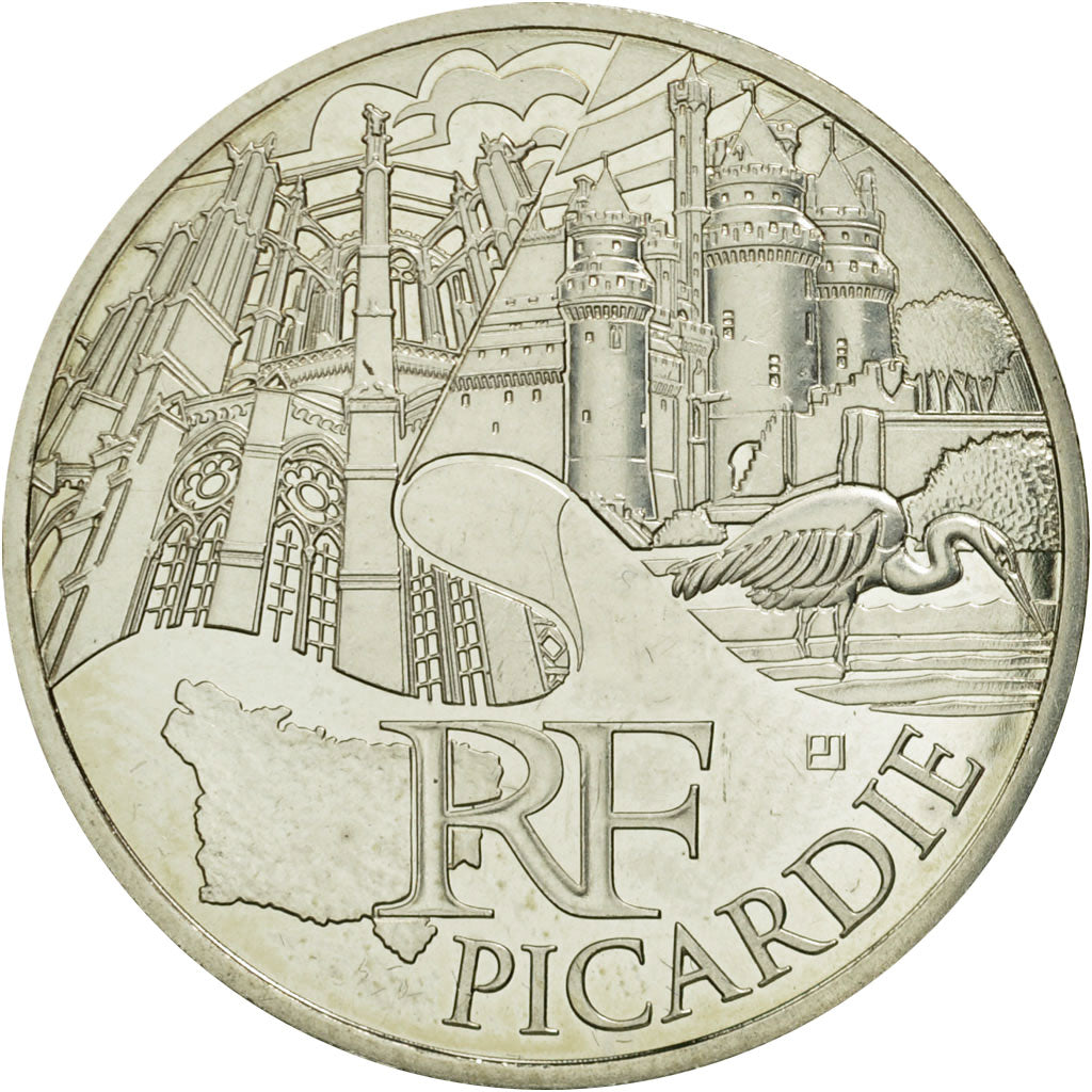 Coin, France, 10 Euro, Picardie, 2011, MS(63), Silver, KM:1745