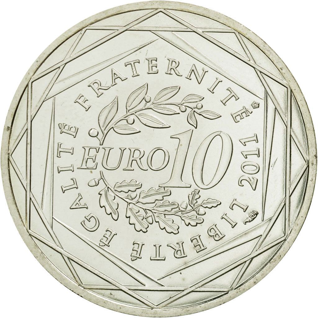 France, 10 Euro, Lorraine, 2011, MS(63), Silver, KM:1743