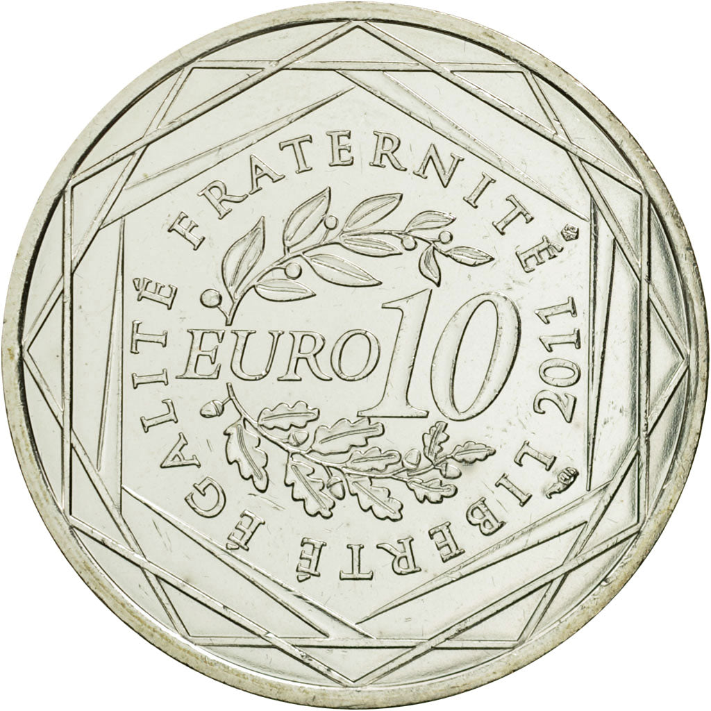 France, 10 Euro, Alsace, 2011, MS(63), Silver, KM:1734