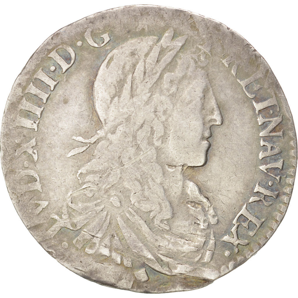 Francia, Louis XIV, 1/12 Écu au buste juvénile, 1/12 ECU, 10 Sols, 1662, Ly...