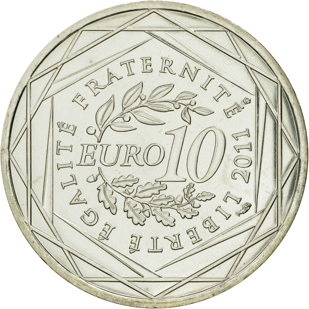 Coin, France, 10 Euro, Franche-Comté, 2011, MS(63), Silver, KM:1735