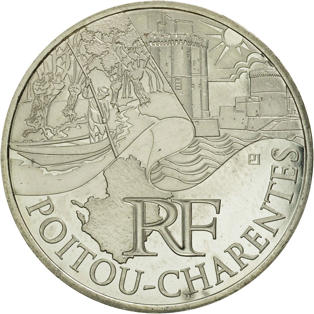 Monnaie, France, 10 Euro, Poitou-Charentes, 2011, SPL, Argent, KM:1748