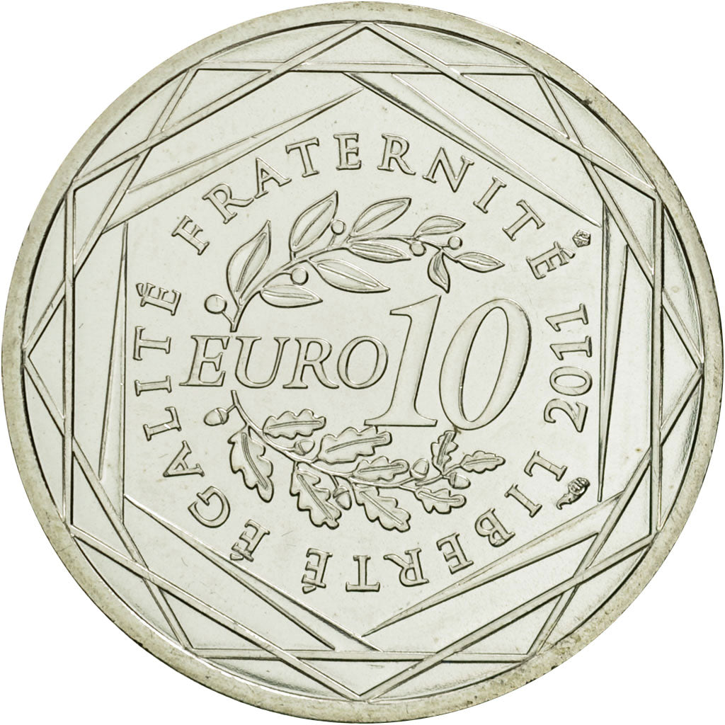 Coin, France, 10 Euro, Auvergne, 2011, MS(63), Silver, KM:1728