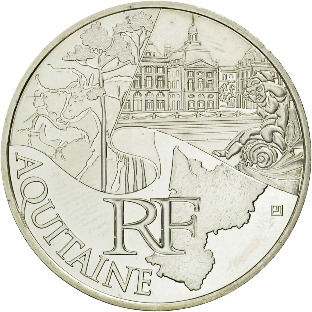 Coin, France, 10 Euro, Aquitaine, 2011, MS(63), Silver, KM:1727