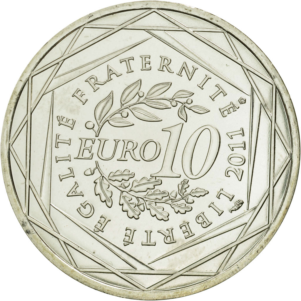 Coin, France, 10 Euro, Aquitaine, 2011, MS(63), Silver, KM:1727