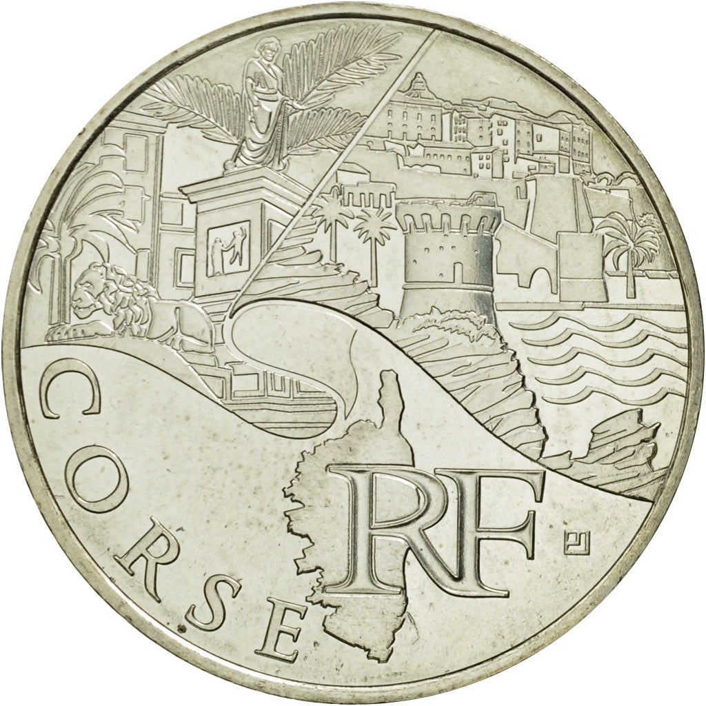 Coin, France, 10 Euro, Corse, 2011, MS(63), Silver, KM:1740