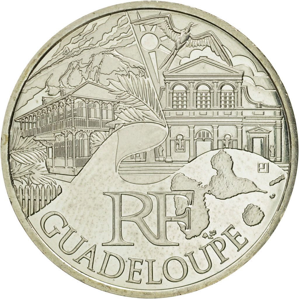 Coin, France, 10 Euro, Guadeloupe, 2011, MS(63), Silver, KM:1737