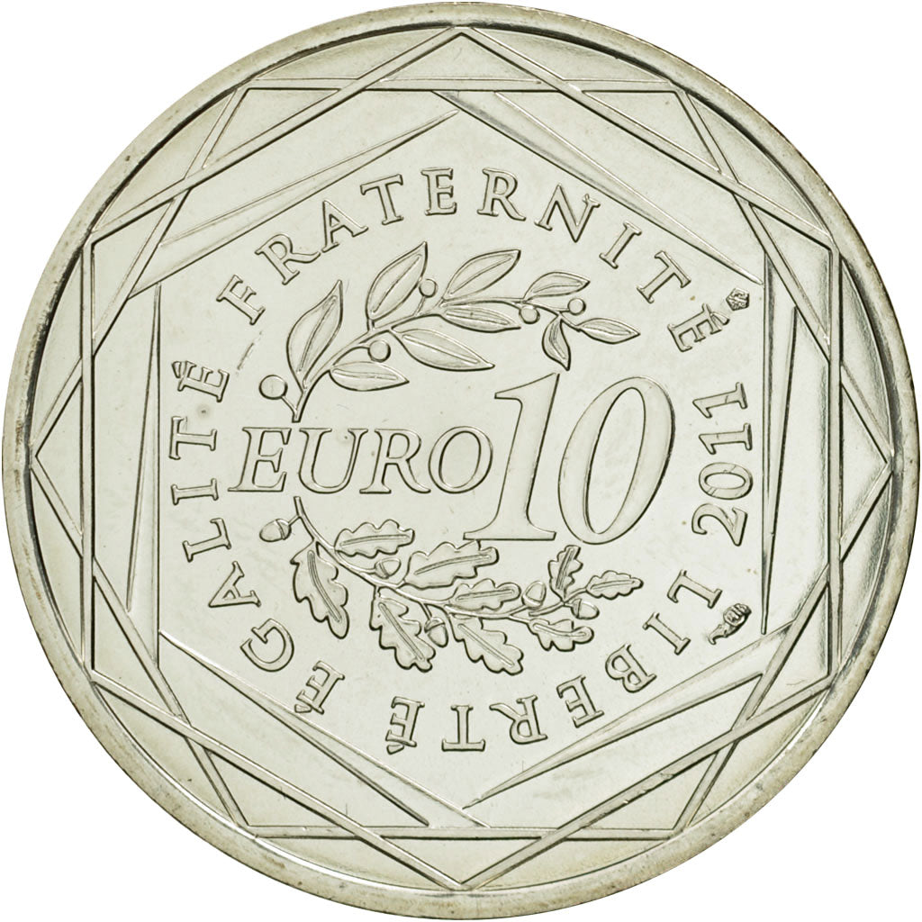 Coin, France, 10 Euro, Guadeloupe, 2011, MS(63), Silver, KM:1737