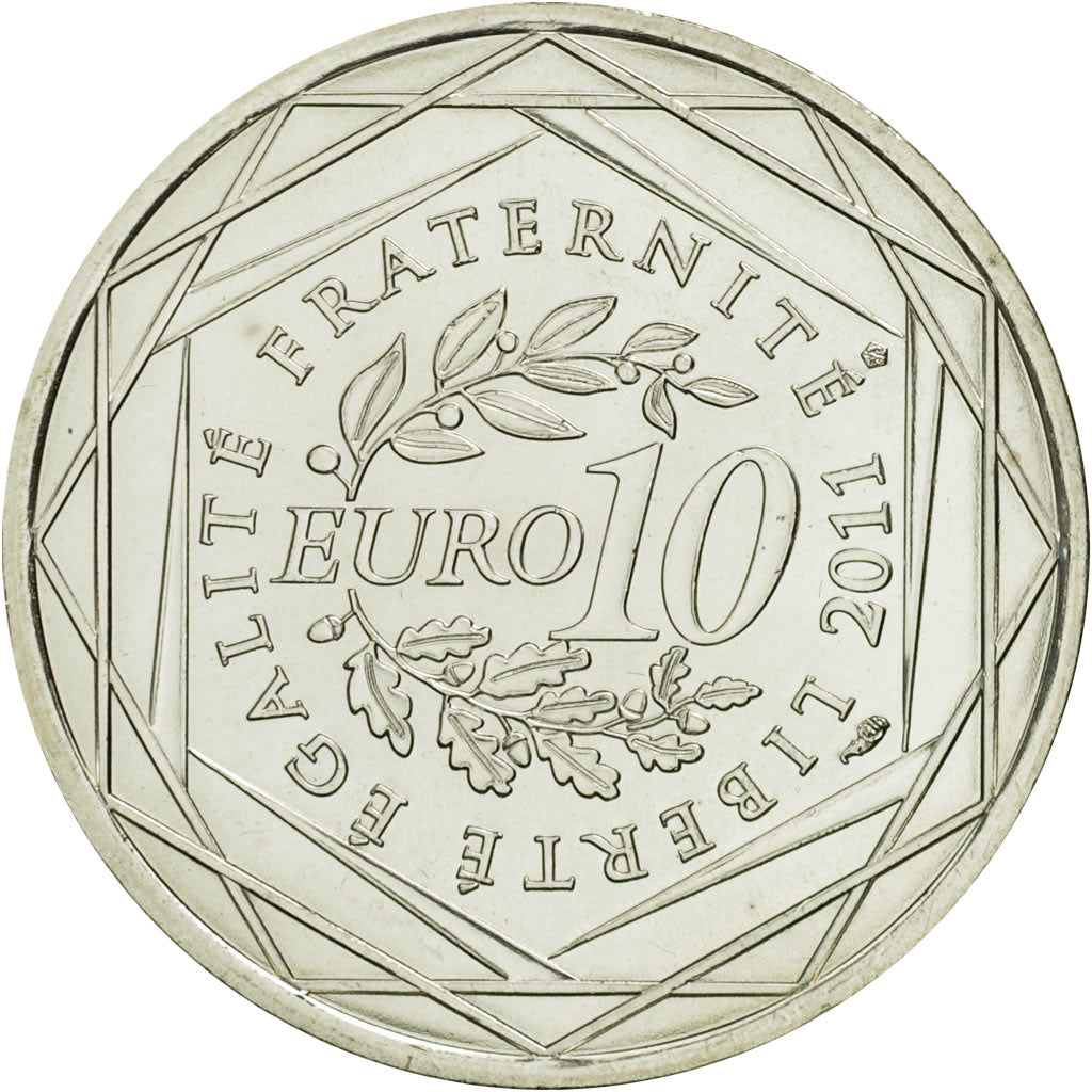 Coin, France, 10 Euro, Guyane, 2011, MS(63), Silver, KM:1736