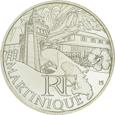 France, 10 Euro, Martinique, 2011, MS(63), Silver, KM:1744
