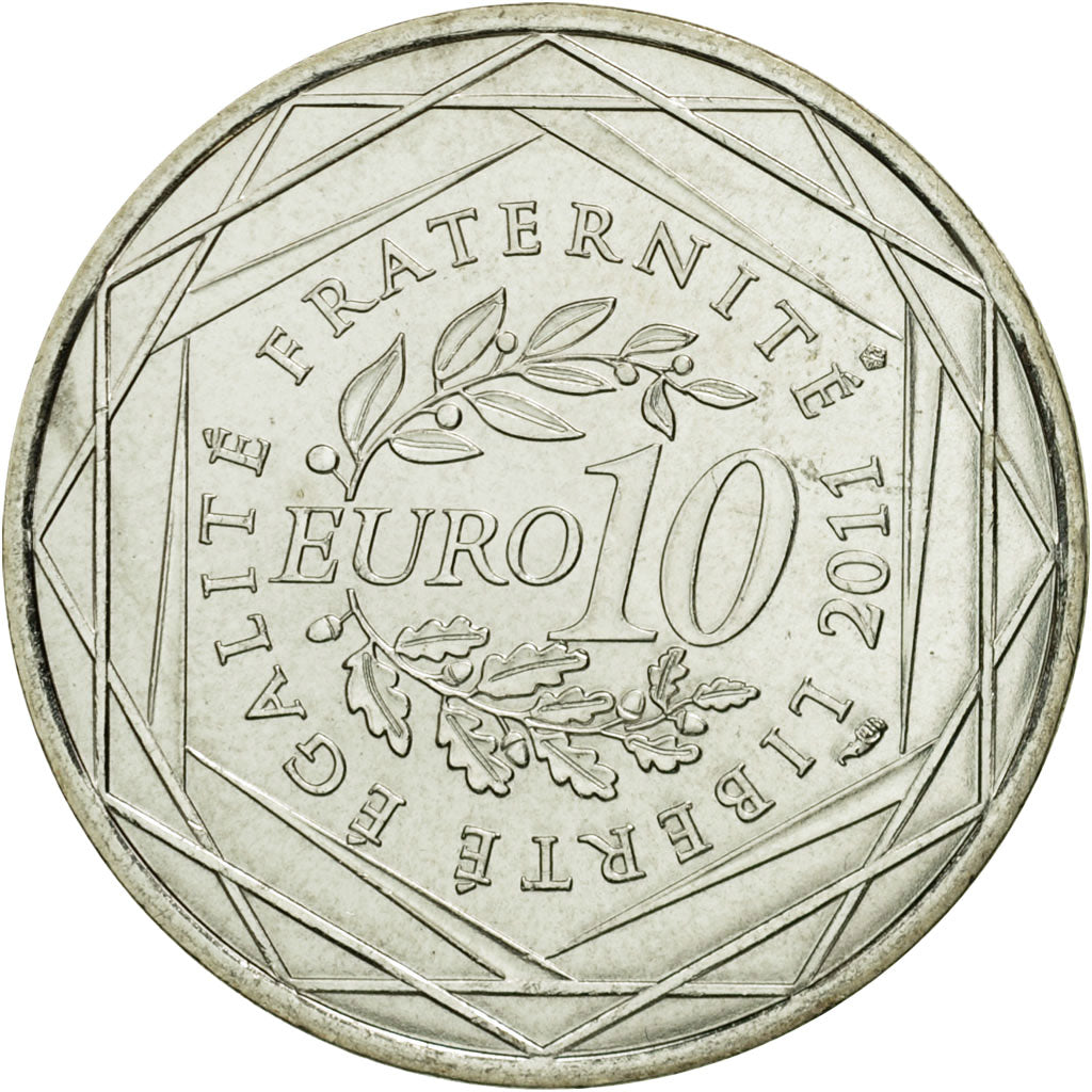 Coin, France, 10 Euro, Réunion, 2011, MS(63), Silver, KM:1750