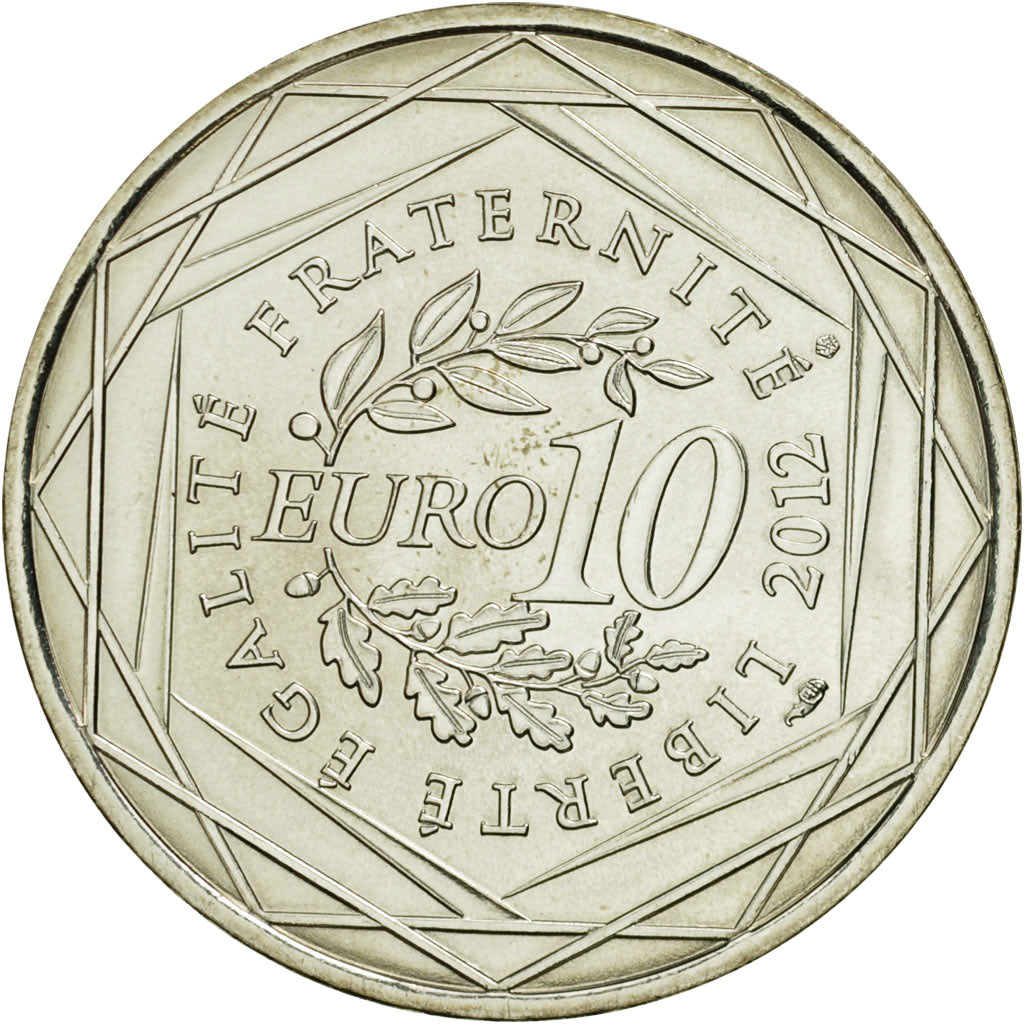France, 10 Euro, Basse Normandie, 2012, MS(63), Silver, KM:1865