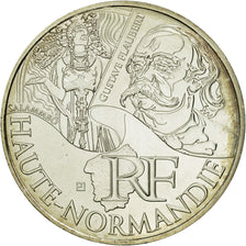 France, 10 Euro, Haute Normandie, 2012, SPL, Argent, KM:1874