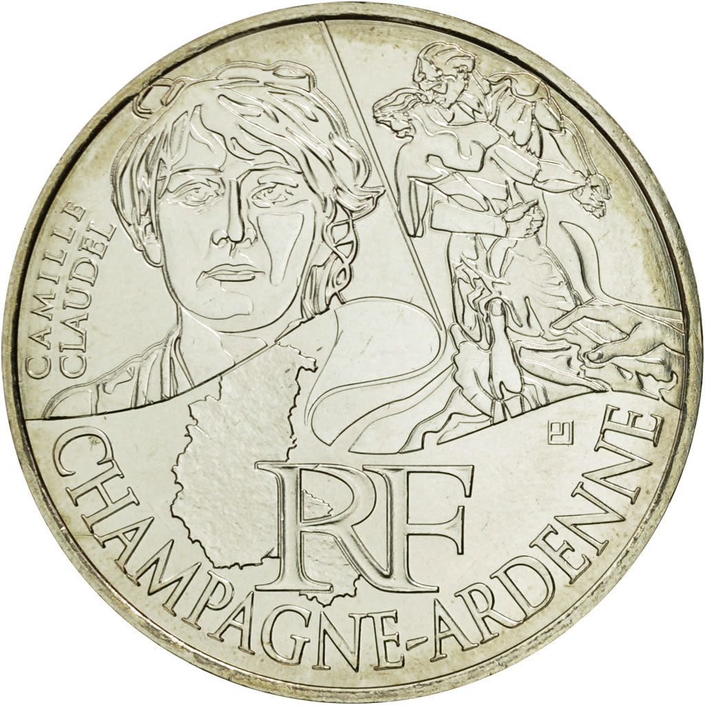 Coin, France, 10 Euro, Champagne-Ardenne, 2012, MS(63), Silver, KM:1869