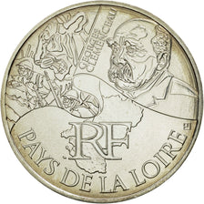 France, 10 Euro, Pays de la Loire, 2012, SPL, Argent, KM:1881