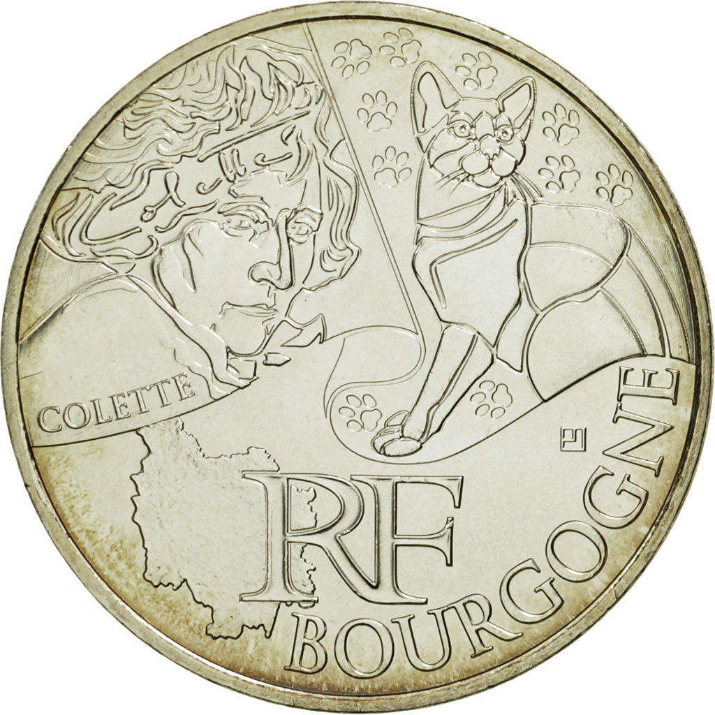 Coin, France, 10 Euro, Bourgogne, 2012, MS(63), Silver, KM:1867